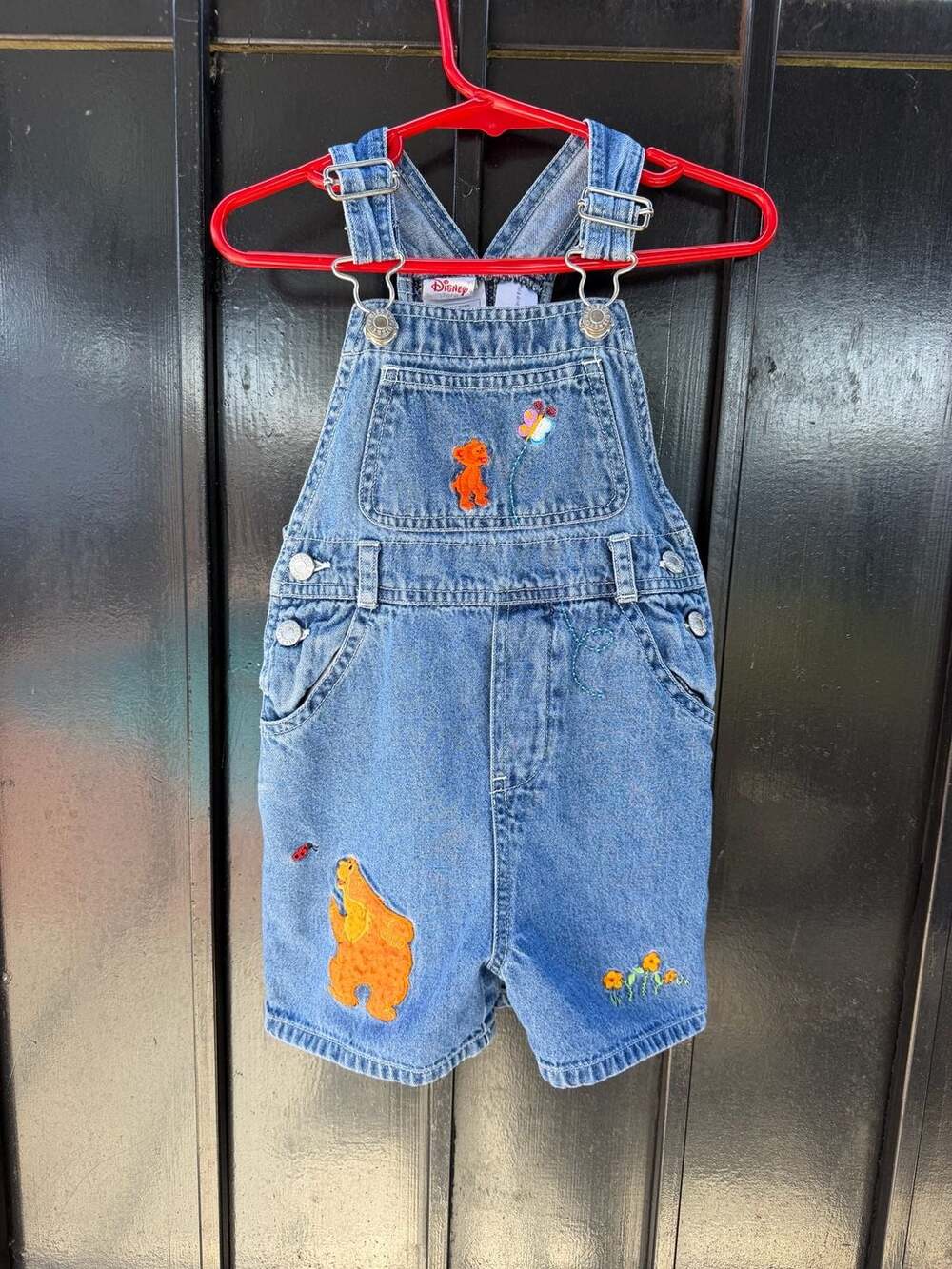 Vintage Disney Store Bear In The Big Blue House Denim Overalls 18-24 Months